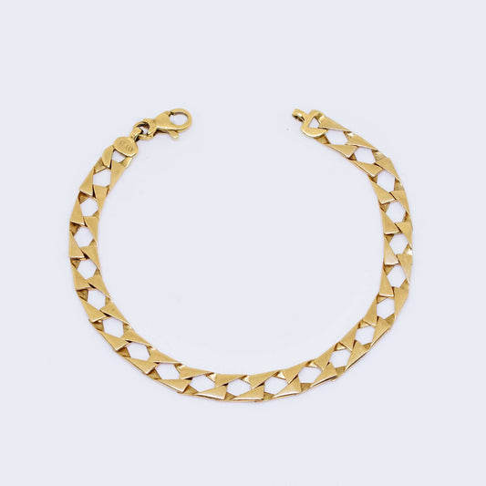 14K Solid Z Link Gold Bracelet 8¨ 6.8 mm