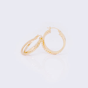 14K Double Twisted Hoops 25mm 14K Double Twisted Hoops 25mm