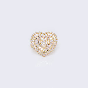 14K Cubic Zirconia BIg Heart Statement Ring 14K Cubic Zirconia BIg Heart Statement Ring