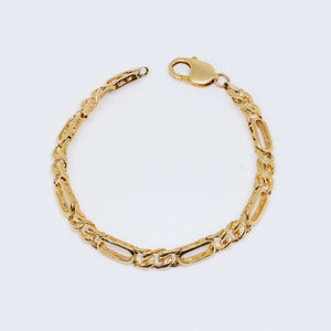 14K Solid Fancy Figaro Bracelet 8 1/2¨ 7 mm 14K Solid Fancy Figaro Bracelet 8 1/2¨ 7 mm