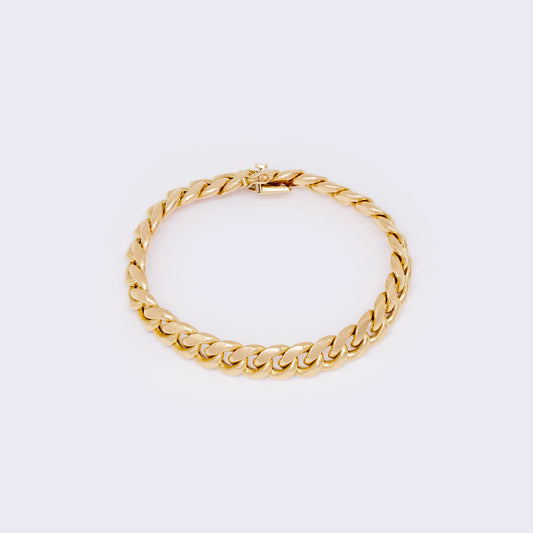 14K Miami Cuban Chain Bracelet 11mm 8 3/4"