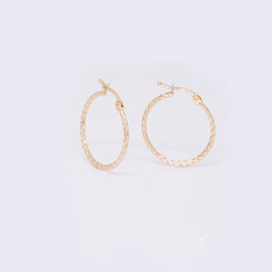 14K Textured Twist Hoops 22mm 14K Textured Twist Hoops 22mm