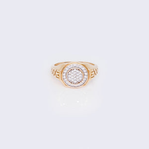 14K Double Circle Pave Cubic Zirconia Ring 14K Double Circle Pave Cubic Zirconia Ring