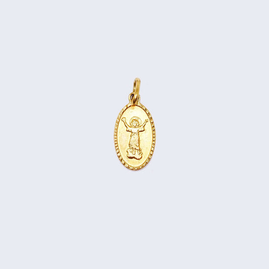 14K Yellow Gold Divino Niรฑo Devine Child Pendant Charm