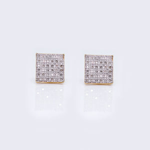 10K Micro 0.29ct Diamond Square Prong Cluster Earrings 10K Micro 0.29ct Diamond Square Prong Cluster Earrings