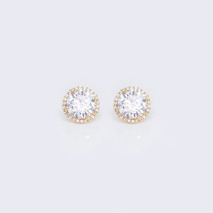 14K Round Cubic Zirconia Stud Earrings 14K Round Cubic Zirconia Stud Earrings