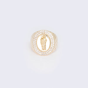 14K St. Judas Pave Mens RIng 14K St. Judas Pave Mens RIng