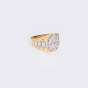 10K Two-Tone Gold Gent's Cubic Zirconia Presidential Ring 10K Two-Tone Gold Gent's Cubic Zirconia Presidential Ring
