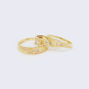 14K 0.51CT Diamond Men & Women's Engagement Ring Trio Bridal Sets 14K 0.51CT Diamond Men & Women's Engagement Ring Trio Bridal Sets