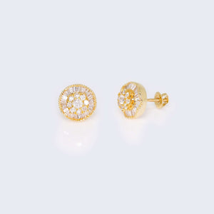 14K Gold Round Design 0.91 CTW Diamond Earrings 14K Gold Round Design 0.91 CTW Diamond Earrings