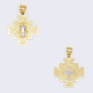 14K San Benito 2-Sided Cross Pendant 14K San Benito 2-Sided Cross Pendant