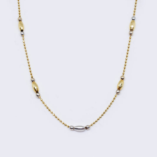 14K Bar Link Necklace