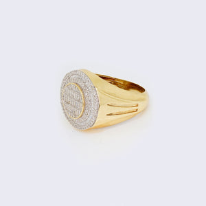 14K Baguette 0.97ct Diamonds Big Dome Men's Pinky Ring 14K Baguette 0.97ct Diamonds Big Dome Men's Pinky Ring