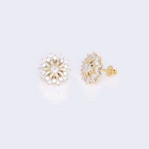 14K Gold Star Design 1.0 CTW Diamond Earrings 14K Gold Star Design 1.0 CTW Diamond Earrings