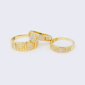 14K 1.04CT Diamond Bridal Wedding Trio Ring Set 14K 1.04CT Diamond Bridal Wedding Trio Ring Set