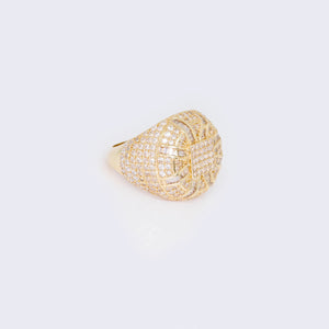 14K Men's Round Cluster Statement Baguette Ring 14K Men's Round Cluster Statement Baguette Ring