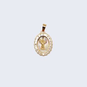 10K Gold Divine Child with Cubic Zirconia Stones Pendant Charm 10K Gold Divine Child with Cubic Zirconia Stones Pendant Charm