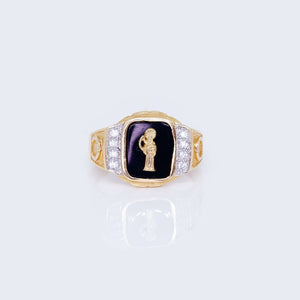 14K ONIX WITH SANTA MUERTE &Cubic Zirconia 14K ONIX WITH SANTA MUERTE &Cubic Zirconia