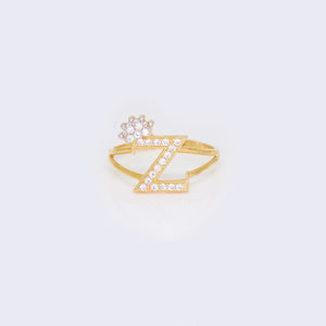14K Ladies' Crown Initial Letter Ring "Z" 14K Ladies' Crown Initial Letter Ring "Z"