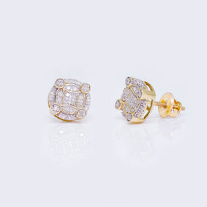 10K Multi-Layer 0.18ct Diamond Stud Earrings 10K Multi-Layer 0.18ct Diamond Stud Earrings