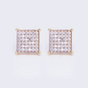 14K Square Micro-pave 0.59ct Diamond Stud Earrings 14K Square Micro-pave 0.59ct Diamond Stud Earrings