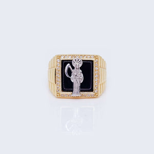 14K ONIX WITH SANTA MUERTE &Cubic Zirconia 14K ONIX WITH SANTA MUERTE &Cubic Zirconia