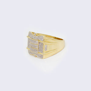 10K Mens Domed Square 0.38ct Diamond Cluster Ring 10K Mens Domed Square 0.38ct Diamond Cluster Ring