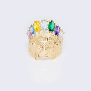 14K Men's Indian Chief Head Ring 14K Men's Indian Chief Head Ring