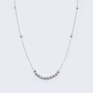 14K White Gold Bead Manual Chocker 14K White Gold Bead Manual Chocker