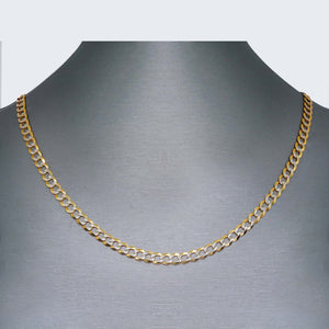 14K YELLOW CUBAN CURB SOLID CHAIN 14K YELLOW CUBAN CURB SOLID CHAIN