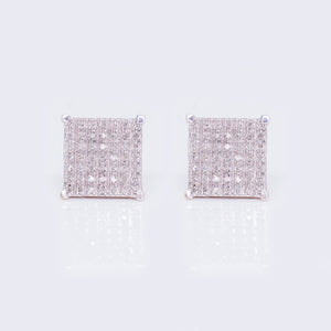 10K Multi-Diamond 0.3ct Square Stud Earrings 10K Multi-Diamond 0.3ct Square Stud Earrings