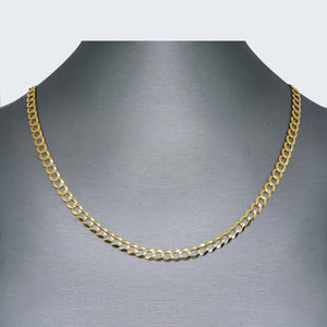 14K 2 TONE CUBAN CURB SOLID CHAIN 14K 2 TONE CUBAN CURB SOLID CHAIN