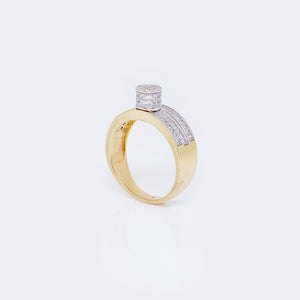 14K Classic Design Engagement Thick Cubic Zirconia Ring 14K Classic Design Engagement Thick Cubic Zirconia Ring
