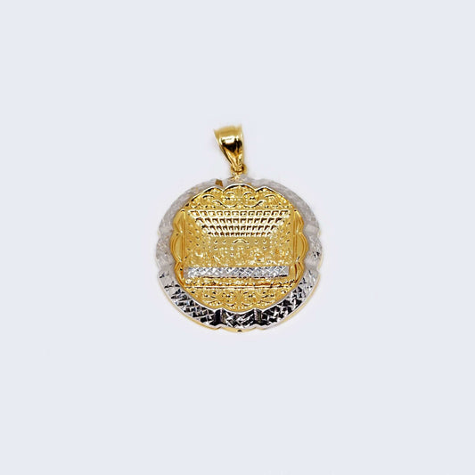 14K Gold Religious Picture "La รบltima cena" Charm Pendant