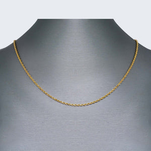 14K HOLLOW ROPE CHAIN 14K HOLLOW ROPE CHAIN