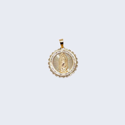 10K Gold Virgen de Guadalupe Pendant Charm