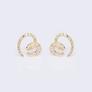 14K Swirls Heart 0.21ct Diamond Earrings 14K Swirls Heart 0.21ct Diamond Earrings