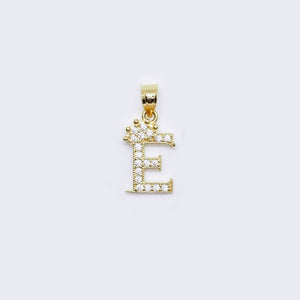 14K Crown Cubic Zirconia Charm Letter "E" 14K Crown Cubic Zirconia Charm Letter "E"