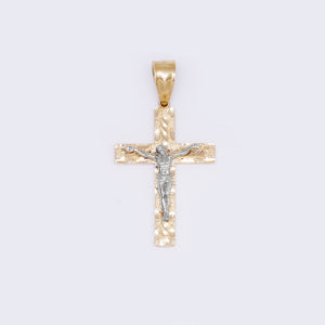 14K Gold Diamond Cut Classic Crucifix Pendant 14K Gold Diamond Cut Classic Crucifix Pendant