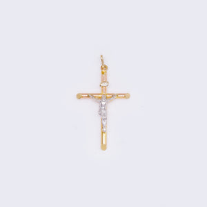 10K Two-Tone Gold Crucifix Pendant 10K Two-Tone Gold Crucifix Pendant