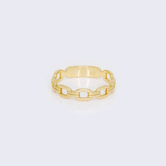 14K Dainty Chain Link Ring