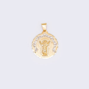 14K Two-Tone Divine Child Child Medallion Charm 14K Two-Tone Divine Child Child Medallion Charm