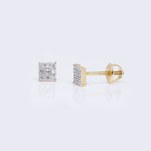 14K 0.06ct Diamond Square Earrings 14K 0.06ct Diamond Square Earrings