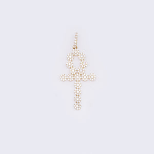 14K Ankh Cross with Cubic Zirconia Charm 14K Ankh Cross with Cubic Zirconia Charm