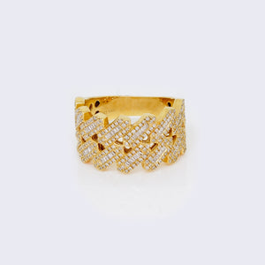 14K 1.03ct Diamond Cuban Square Band 14K 1.03ct Diamond Cuban Square Band