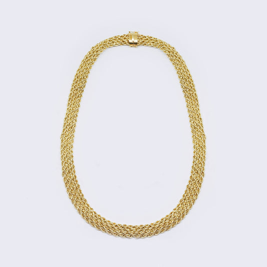 14K Cable Mesh 17" Necklace