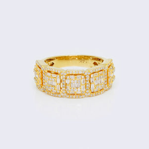 14K Baguette Diamond Half Eternity Band Ring 14K Baguette Diamond Half Eternity Band Ring