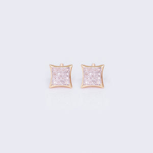 14K Star Square Pave 0.08ct Diamond Stud Earrings 14K Star Square Pave 0.08ct Diamond Stud Earrings