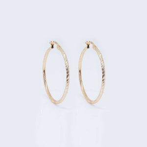 14K Gold Twisted Hoop Earrings 14K Gold Twisted Hoop Earrings