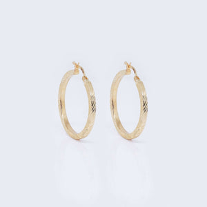14K Gold Twisted Hoop Earrings 14K Gold Twisted Hoop Earrings